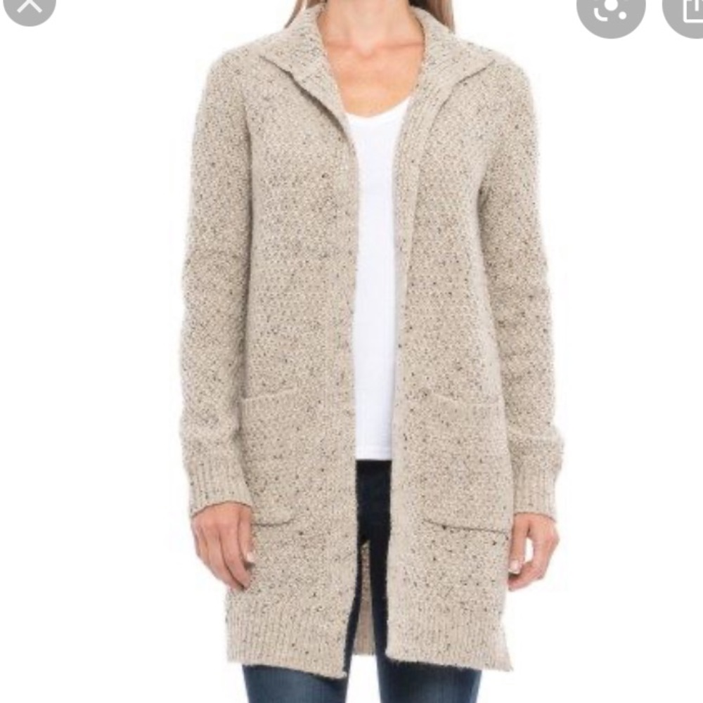 Cynthia Rowley donegal sweater white cardigan